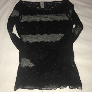 Black lace shirt